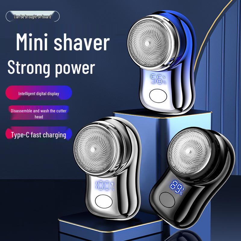 Feihong FH063 Digital Display Portable Electric Shaver for Men - Washable Razor for Beard.