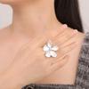 Opening Rings Flower Rings Hand Jewelry Fashion Rings Stainless Steel Adjustable Rings Suitable for Fashion Enthusiasts
