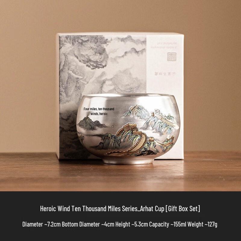 Dragon Year Gilded Silver Arhat Tea Cup