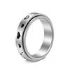 Rotating Decompression Couple Titanium Steel Ring with Love Pattern for Women