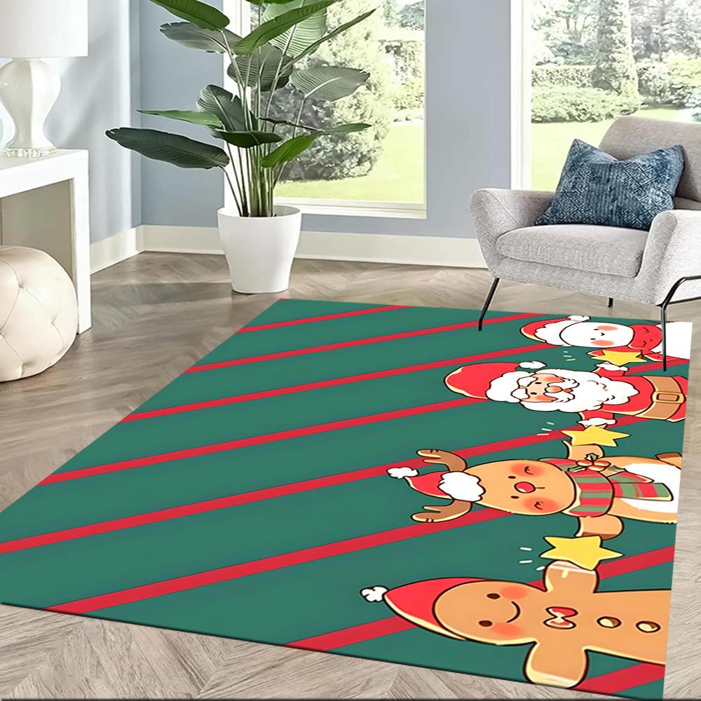 Christmas Santa Claus Gifts Floor Mats for Living Room, Bedroom and Room Decoration Are Suitable for Gifts.