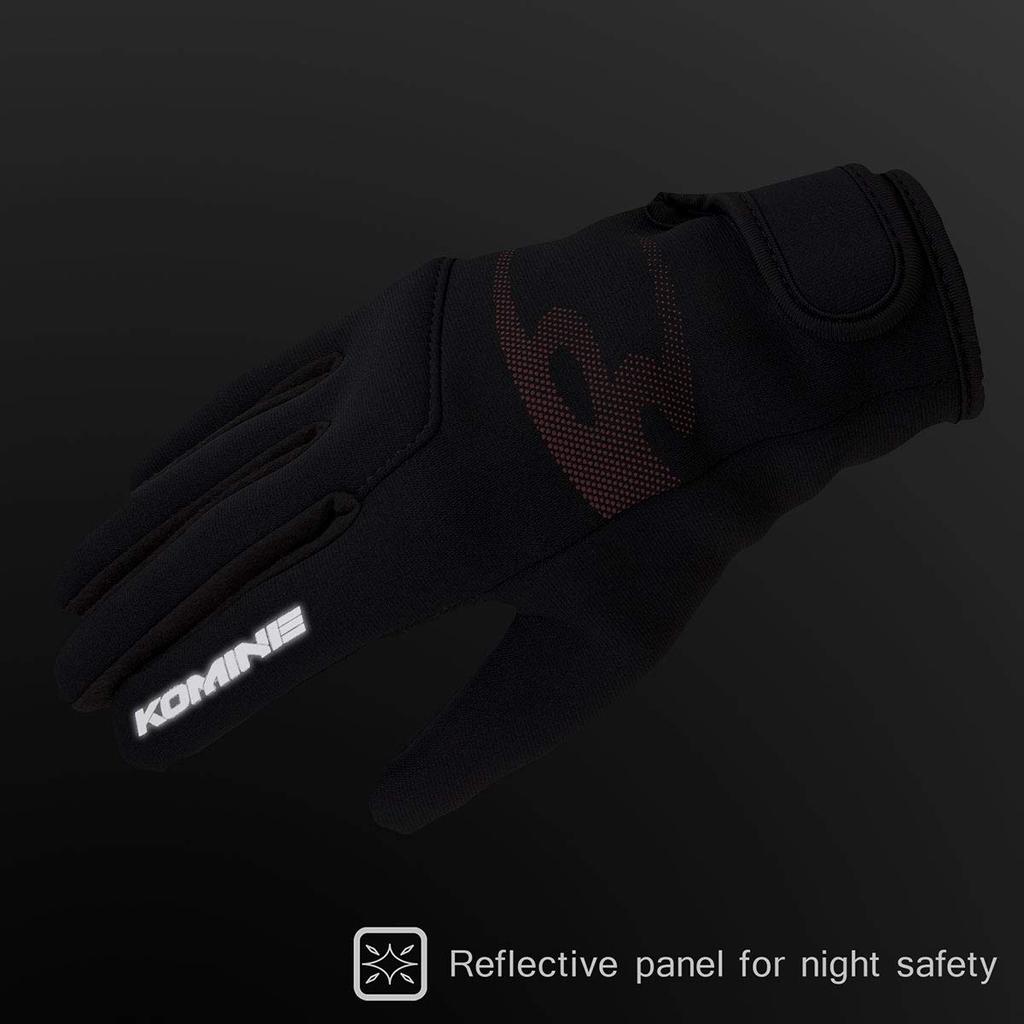 Komine Motorcycle Conductive Size Waterproof and for and Spring Semi-Rain Gloves, Black, 3XL, GK-240 12974, Windproof, Autumn, Winter,