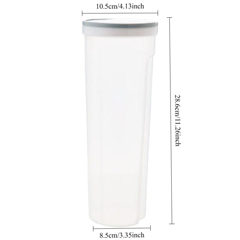 Circular Noodle Storage Container Food Grade Sealed Dry Food Canister for Pasta Grains Kitchen Pantry Organization Transparent