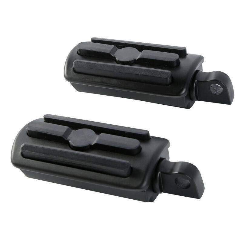 Motorcycle 1-1/4  Short Angled Highway Engine Guard Foot Pegs Pedal Mount For Harley Matte Black