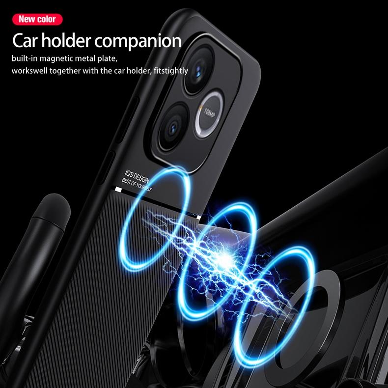 Rugged Non-Slip Case for Honor 600 Lite 5G Protective Cover Magnetic Suction Holder Coque Fundas Capa