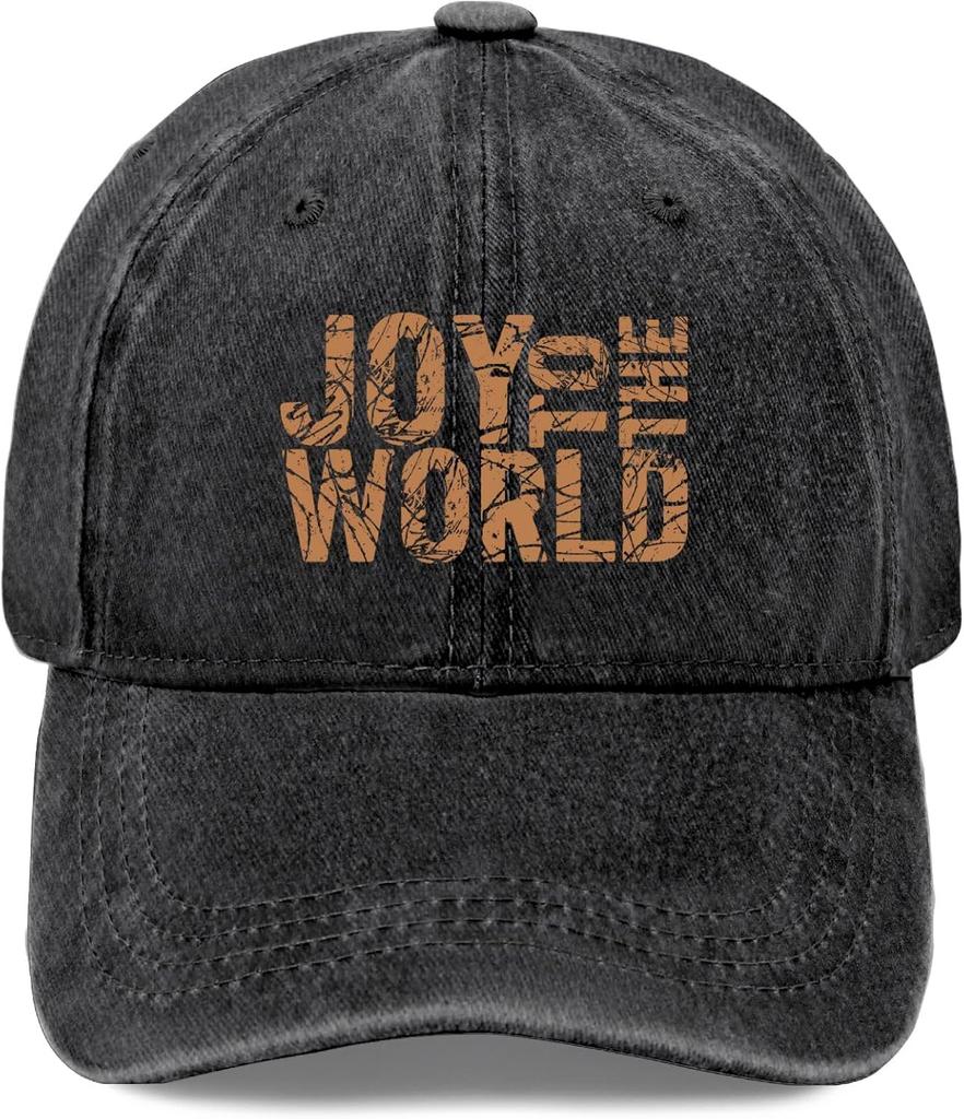 Joy to The World Distressed Baseball Cap Vintage Washed Polyester Casual Adult Headwear
