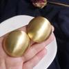 Vintage French Brushed Exaggerated Round Ball Large Earrings Women's Fashion Korean Versatile Drop Earrings Female Jewelry Gifts