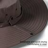 Cappello a Secchiello con Bordo Extra Large, Vestibilità Regolabile, Cappello da Pescatore, Fibbia Antivento, Pieghevole, per Viaggio, Outdoor, Cappello Blocca Raggi UV