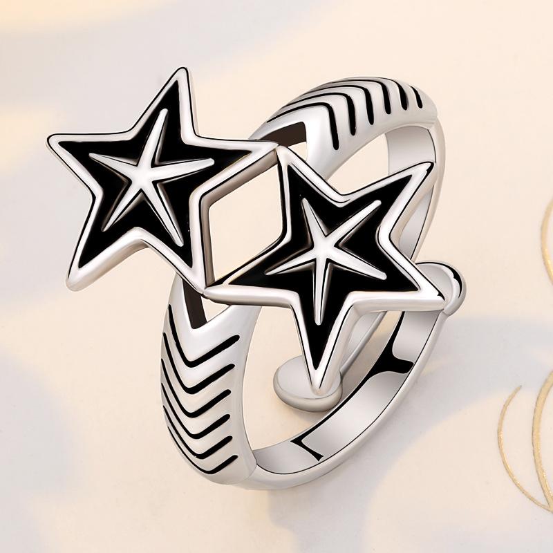 Opening Vintage Ring Female Simple Cold Wind Adjustable Index Finger Ring Small Fresh Personalized Finger Ring