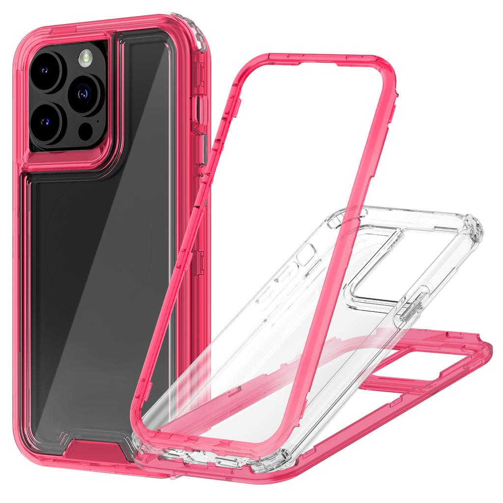 For iPhone 15 Pro Case Detachable 2-in-1 TPU+PC Clear Drop-Proof Phone Cover