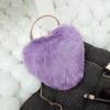 Trendy plush bag autumn and winter fashion new women's fur bag simple heart rabbit hair small bag