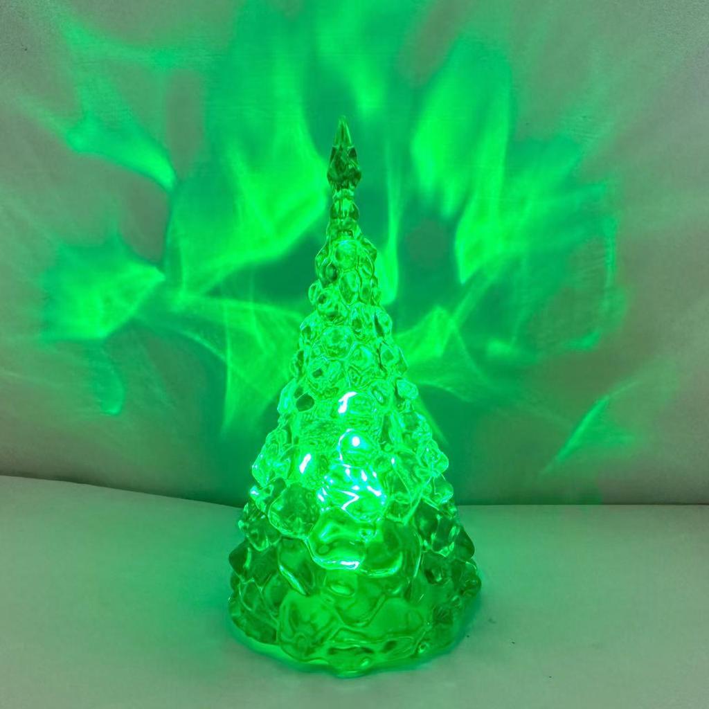 Seven-Color Star Christmas Tree Night Light - Decorative Bedside Table Lamp