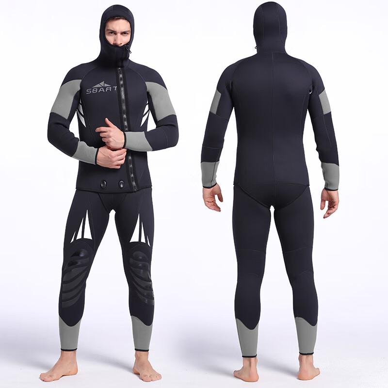 

Sharkbart 5mm Men s One-Piece Hooded Wetsuit M-XXL