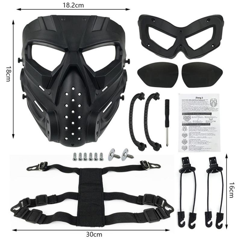Taktische Vollgesichts-Schutzmaske Cs Gesichtsmaske Militär-Fan-Ausrüstung Für Outdoor-Fahrten Wasserbombe