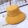 Bucket Hat Women's Summer Pure Cotton Breathable Sweat-absorbing Foldable Large Edge Sun Hat Easy To Carry