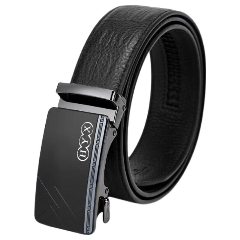 Hengyuanxiang Men's Automatic Buckle Leather Belt