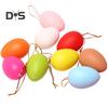 12/24Pcs Easter Egg Decorations Colorful Plastic Eggs Tree Hanging Ornament Kids DIY Craft Toys for Easter Party Home Decor