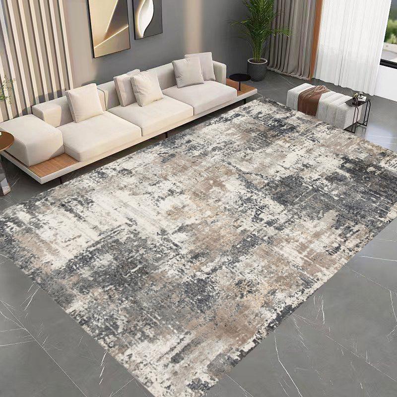 Ink Splash Style Imitation Cashmere Rug - Stain-Resistant Living Room or Bedroom Carpet, Large Area Coverage
