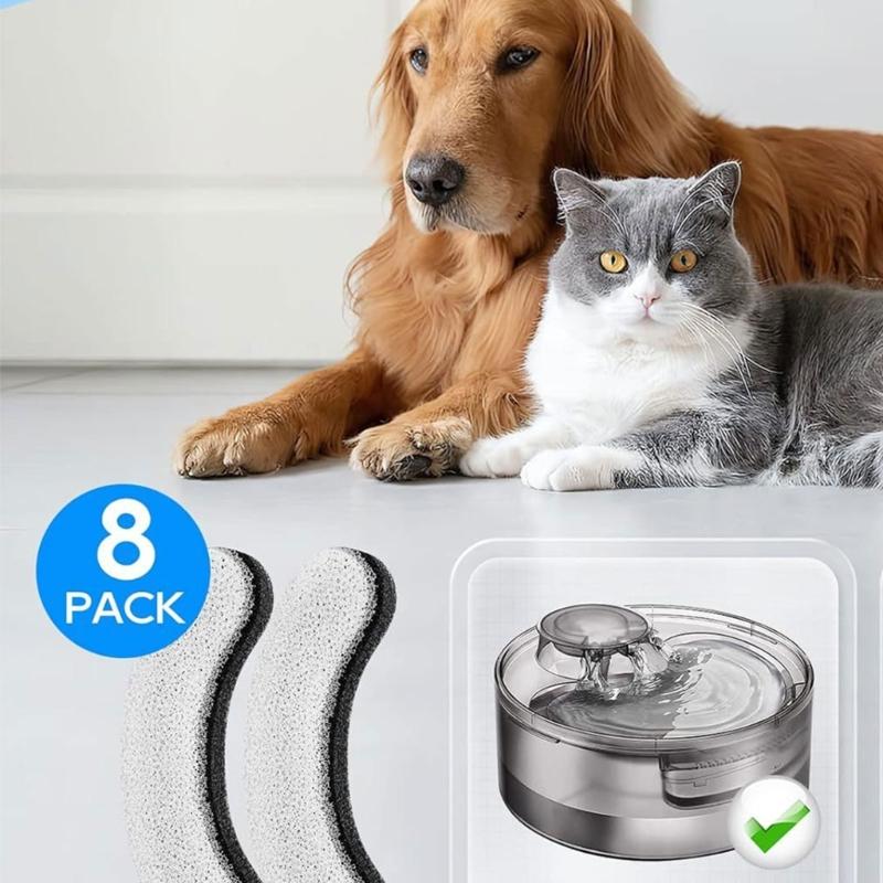 4/8Pcs Cats Fountain Filters Filtration System Cotton Filter Foam Water Purifications Filter Sponge Cats Fountain Filters