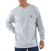 Carhartt Workwear Midweight Jersey Pocket Long Sleeve US White Men's T-Shirt, K126, Size Medium, Color