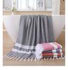 Turkish Cotton Tassel Beach Towel - Absorbent, Customizable, Versatile for Bath or Sun Protection