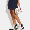 Coach Morgan 21 Snap Flap Closure Heart Cherry Print Faux Leather With Cowhide Leather Shoulder Crossbody Tote Bag Small Women Handbags CF419-IMCAH