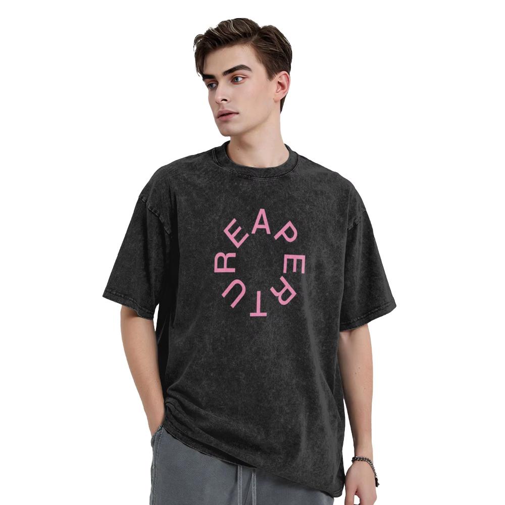 Harrys Styles Aperture Pink 100% Cotton T Shirt Hip Hop Washed Short Sleeve Harajuku T-Shirt Vintage for Men Women Graphic Tees S разноцветный