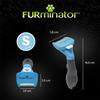 Furminator Small Cat Grooming Brush for Prevents Gentle on Removes Easily Removes Shed Hair with the Press of a Protects Against and More Short-Haired