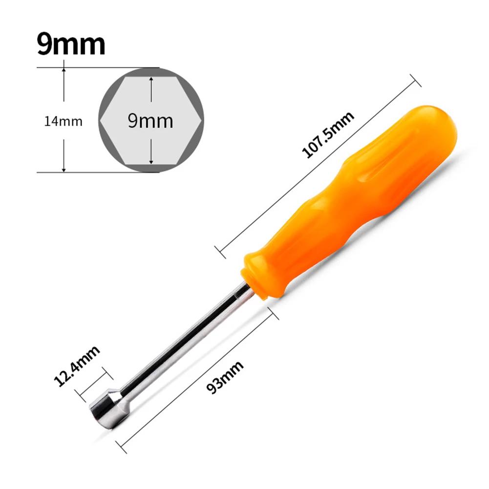 Mini Hex Bit AdapterTools Screwdriver Socket Wrench Nut Shank Drill Bit Socket Wrench 5/5.5/6/7/8/9/10mm Carbon Steel