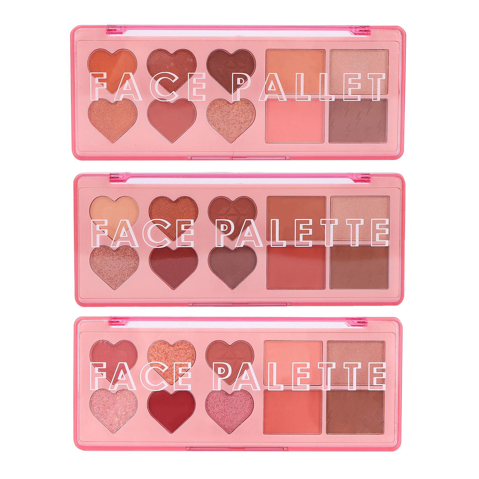 

Палитра теней для век, румян, хайлайтеров, стойкий макияж для лица, косметическая палитра