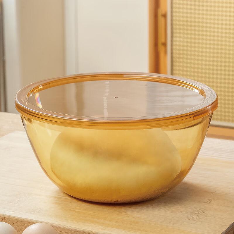 Gnas Hitzebeständige Glas-Rührschüssel mit Deckel