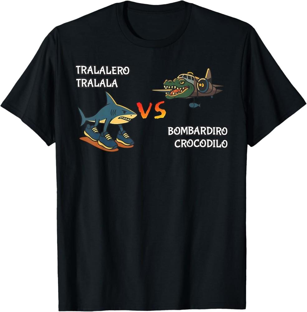Tralalero Tralala Brainrot Meme Bombardino Crocodilo Italian T-Shirt Unisex T-Shirt S