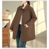 DIMANAF 2025 New Autumn Winter Women Plus Size Coats Jackets Cotton Loose Casual Lady Outerwear Trench