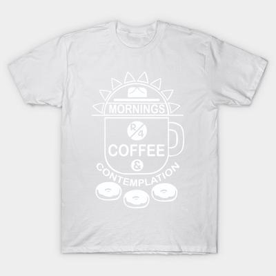 T-Shirt Damen Kaffee Und Kontemplation Harajuku Print Kawaii T-Shirt Sommer Kurzarm Damen T-Shirt Top Tee