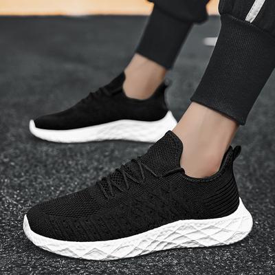 2025 Autumn Men's Shoes Fly-woven Mesh Sports Shoes Couple Large Size Casual Running Shoes Outdoor Breathable Low-top Trendy Shoes