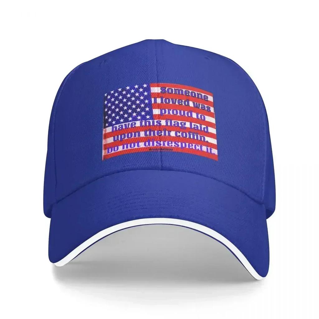 Memorial To Loved One USA Flag Baseball Cap Hat Luxury Brand Golf Wear Cosplay Designer Unisex Womens