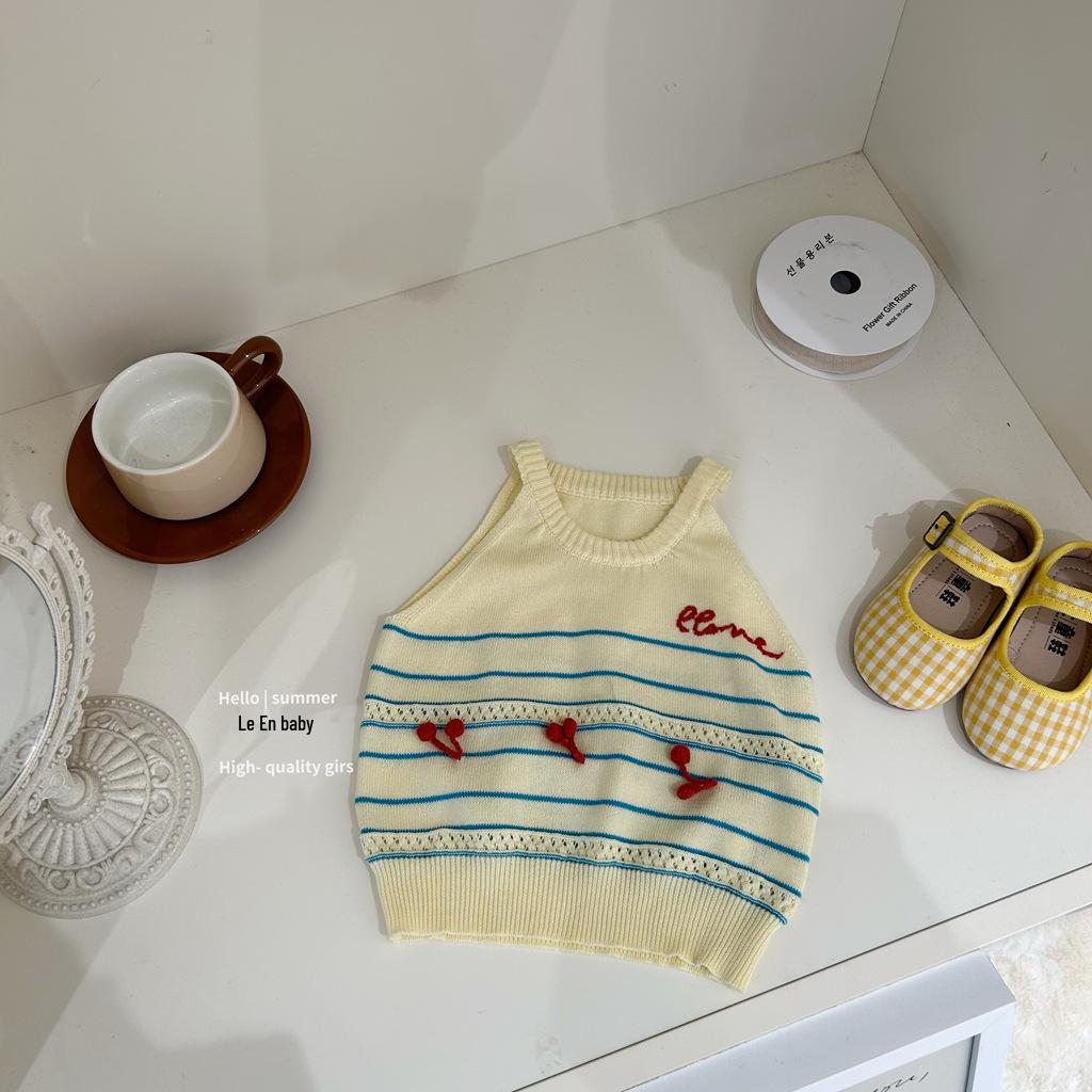 

Leen Baby: Summer Girls Halter Top & Colorful Bubble Pants Fashion Set 90cm