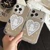 Cute White Love Cat Mirror for iphone11Promax/11Pro iPhone Case Cartoon Woman