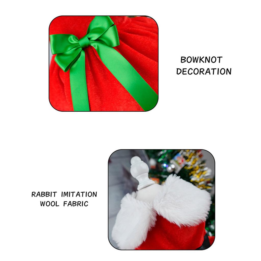 Puppy Dresses For Small Dogs Santa Dog Christmas Outfit Thermal Pet Clothes Dog Apparel