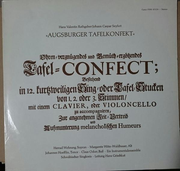 

LP Record JOHANN VALENTIN RATHGEBER JOHANN Augsburger Tafelkonfekt FSM43124 FSM 1985 Germany Classical Used