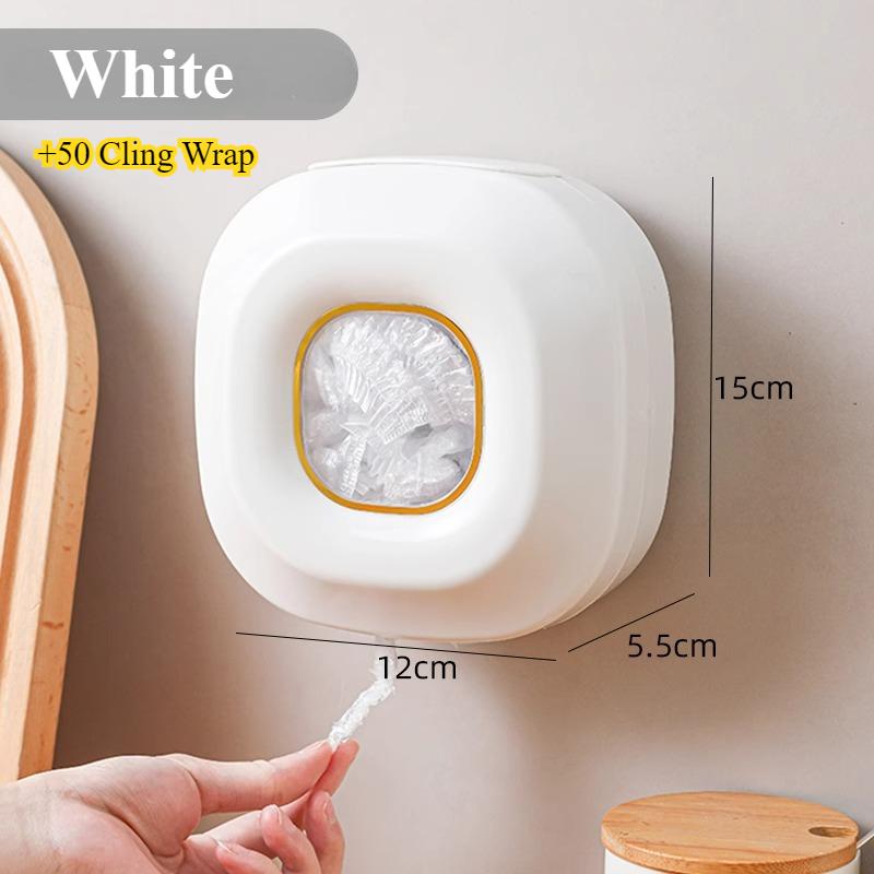 

Настенный пластиковый ящик для хранения, кухонная сумка для хранения, органайзер для ванной комнаты, органайзер для шапочки для душа, коробка для бахил для гостиной 15.5*7*15.5cm белый