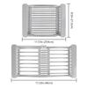 Verstellbarer Edelstahl-Abtropfkorb Abtropfschale für Geschirr Gemüse Obst Auf oder im Spülbecken Küchenkorb Geschirrtrockner