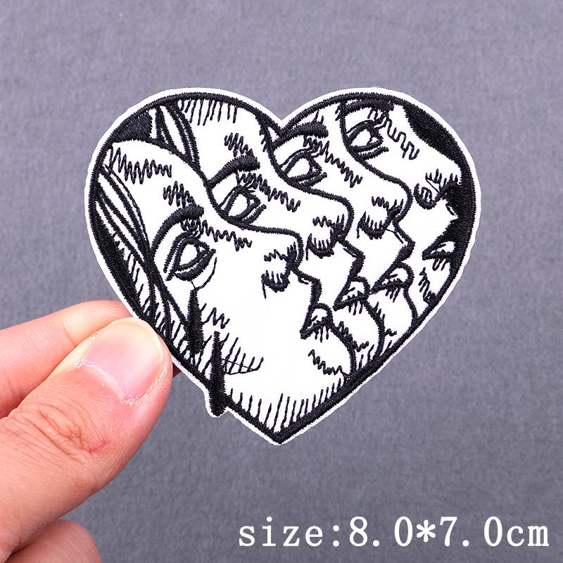 Hip Hop Punk Embroidery Patches For Clothing Thermoadhesive Patch Iron On Patches On Clothes Tarot Cards Skull Patch For Clothes