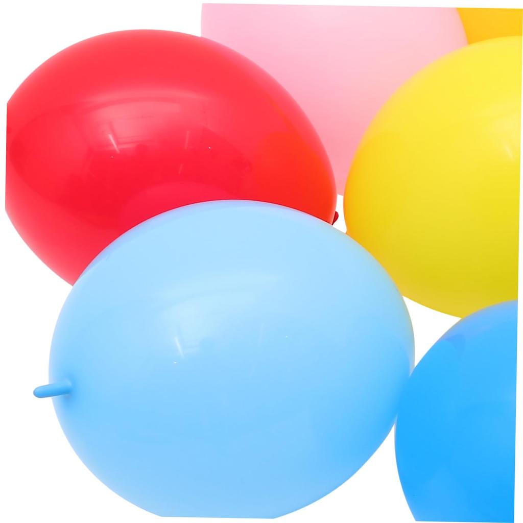 Lurrose 100-delade 10-tums latexballonger, färgglada, kopplingsbara, för festdekorationer, födelsedagar, bröllop och evenemang (Slumpmässiga färger)