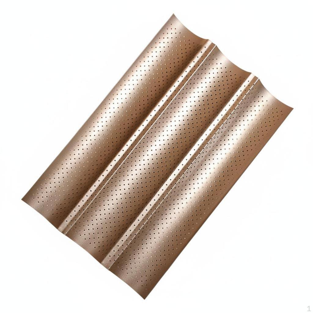 Perforated French Bread Pan Non Cooking Tray Carbon Steel Construction