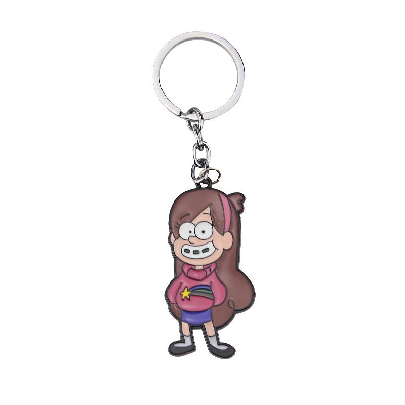 Anime Gravity Falls Cijfer Sleutelhanger Mysterieuze Stad Stanley Pines Dipper Mabel Dierenriem Dagboek Metaal Emaille Sleutelhanger Sleutel Speelgoed