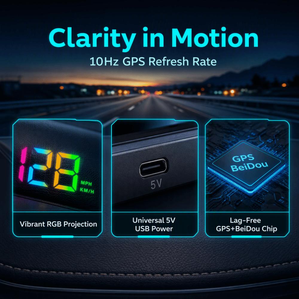 HUD Digital Speedometer Portable Windshield Projector Widely Used Car Head Up Display Fit All Car