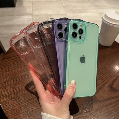 Kopogásgátló átlátszó tok iPhone 15 14 Pro Max 13 12 11 X Xs Max XR 7 8 Plus SE 2020 2022 SE2 SE3 Puha átlátszó TPU telefon hátlap tokokhoz