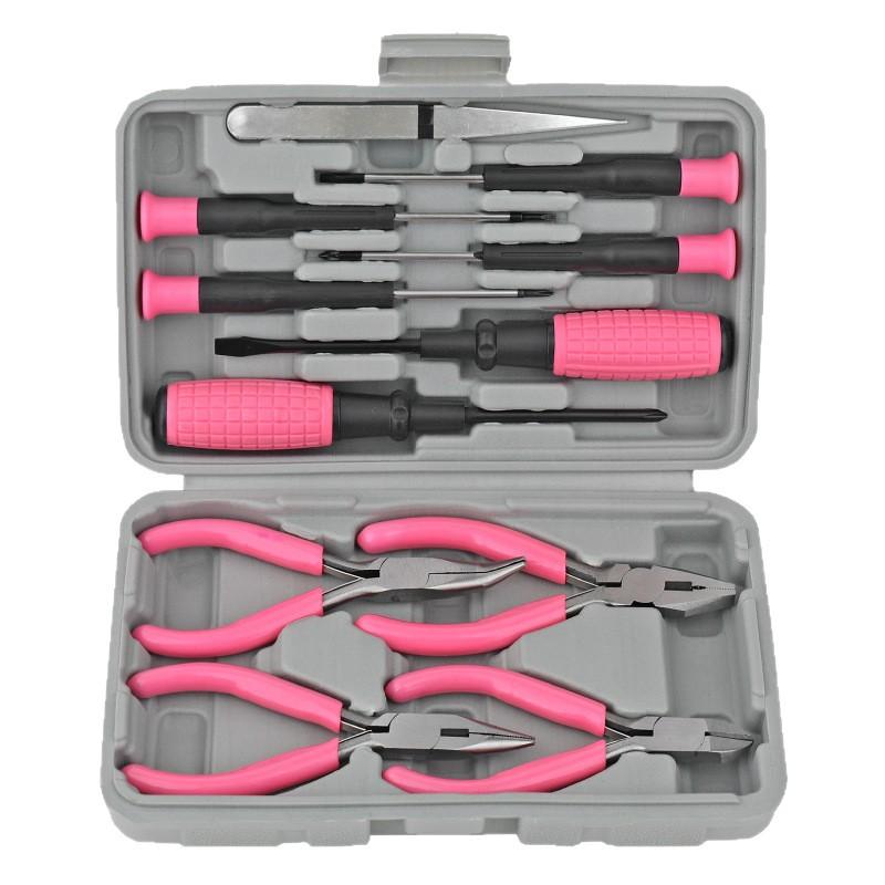 

Women Manual Repair Tools Mini Pliers Tweezers Screwdrivers DIY Precision Repair Tool Set