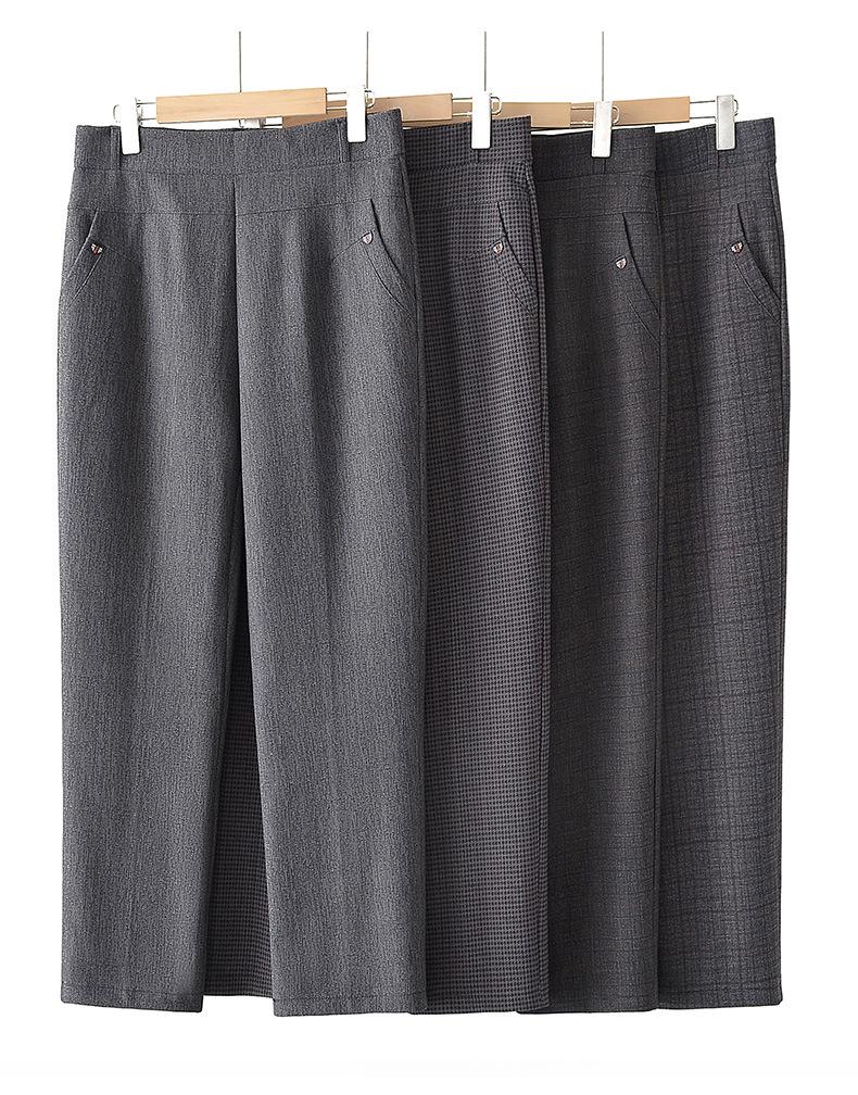 Spring Wide-Leg Pants for Middle-Aged Women, Straight-Leg Style, Casual Grandma Pants for Ages 60-70, Perfect for Spring/Autumn.
